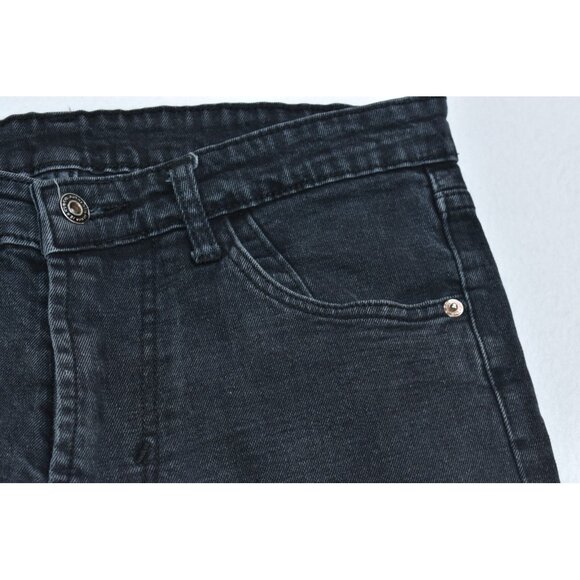 Levi's Wedgie Women's Jeans Size 32 Black Straight Mid Rise Stretch - Picture 8 of 14